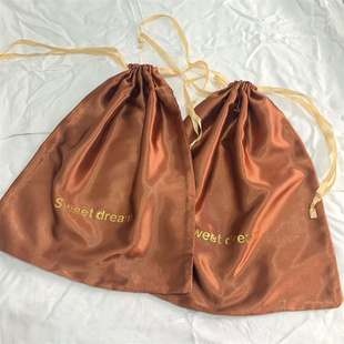奢侈品定制轻柔丝绸感收纳袋包包防尘袋抽绳袋丝滑束口袋柔软鞋袋