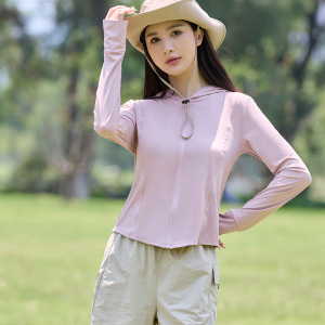 GBLY修身防晒衣女款夏2025新款冰丝防紫外线薄款显瘦防晒服瑜伽服