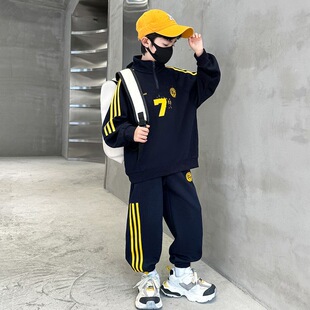 男童卫衣套装春秋款中大儿童运动2026新款潮帅气时髦男孩洋气春装
