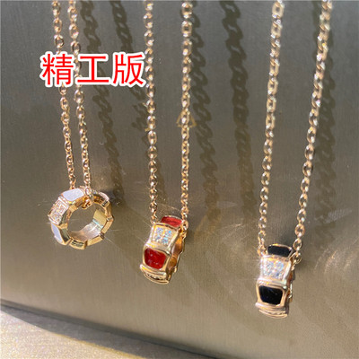 蛇骨纹不褪色不掉色吊坠项链