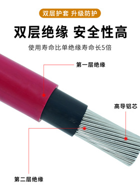 国标铝线BLVV铝电线25 50 70 95 120 150 185平方双塑铝芯电缆线