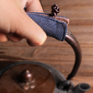 壶把套铁壶隔热布套提梁壶把手防烫布束壶盖隔热垫银壶铁壶配件