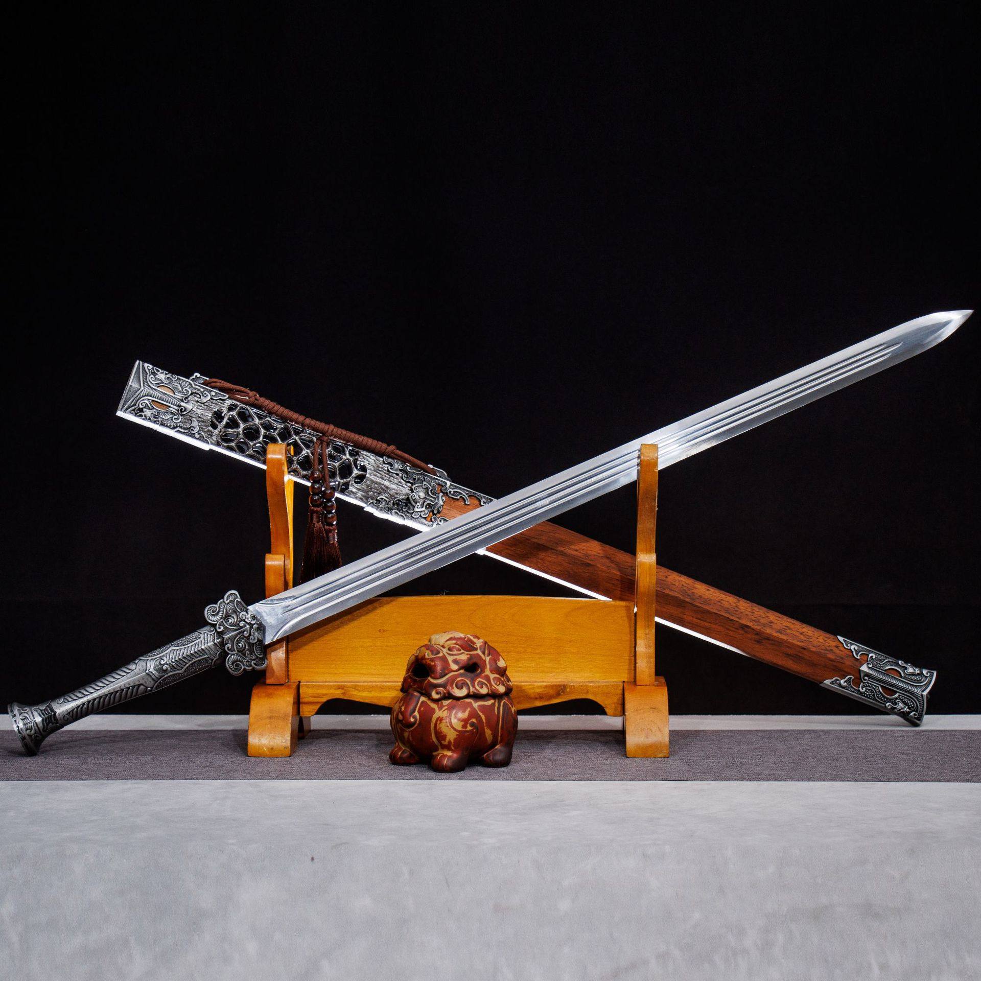 龙泉市刀剑高锰钢影视春秋汉剑秦王佩剑防身冷兵器六面宝剑未开刃,特色手工艺,剑袋,淘宝优惠券,粉丝福利购,淘宝优惠卷