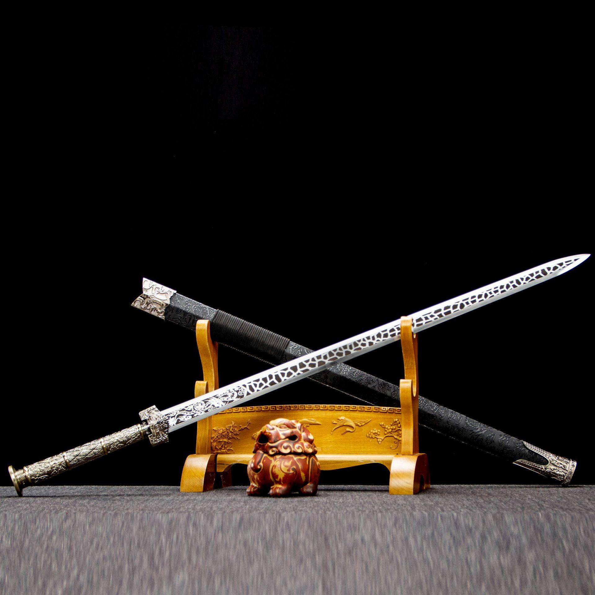 龙泉市刀剑传统硬宝剑一体春秋秦王六面汉剑影视冷兵器收藏未开刃,特色手工艺,剑袋,淘宝优惠券,粉丝福利购,淘宝优惠卷