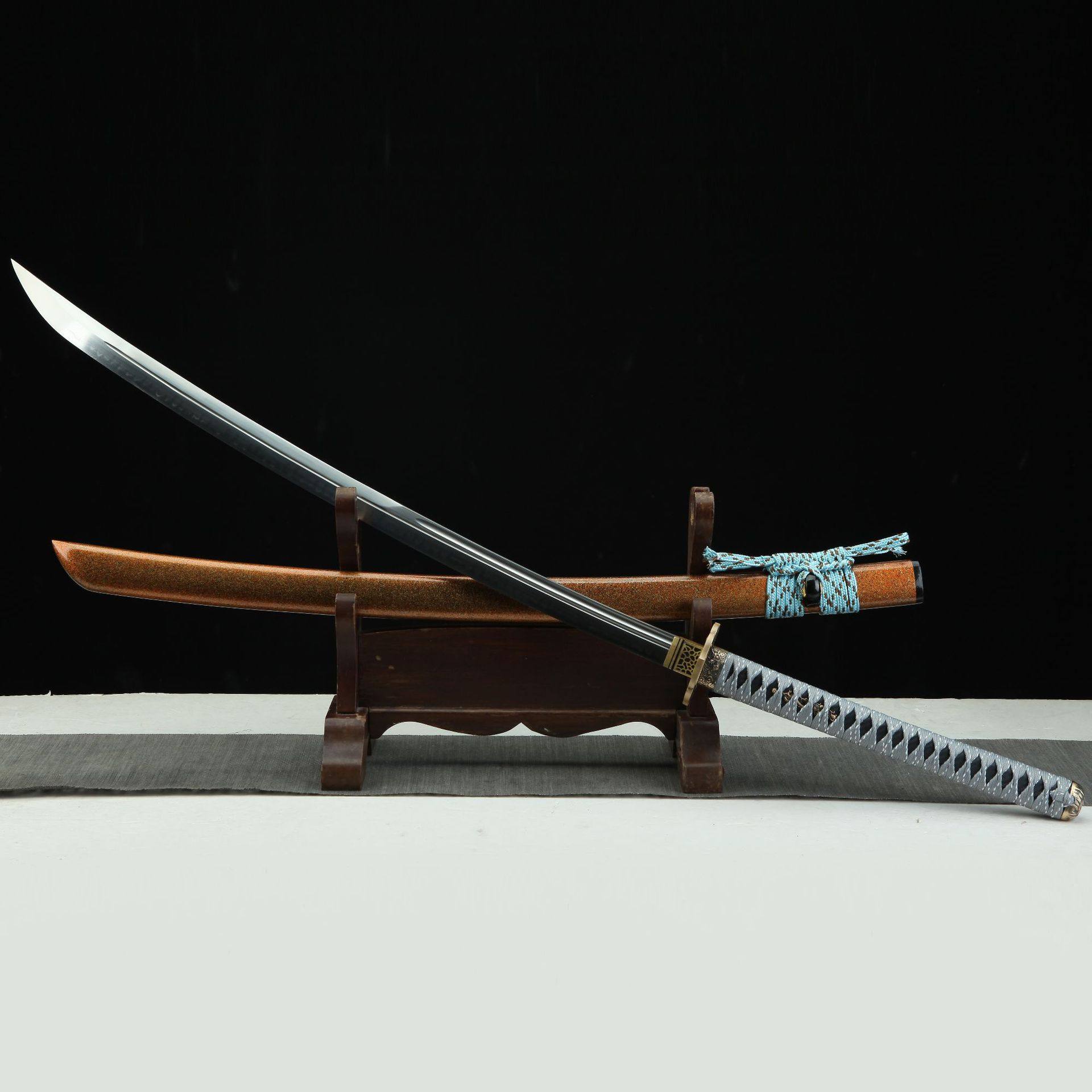 龙泉市刀剑T10烧刃加长日式指挥打刀影视冷兵器宝剑Katana未开刃,特色手工艺,剑袋,淘宝优惠券,粉丝福利购,淘宝优惠卷