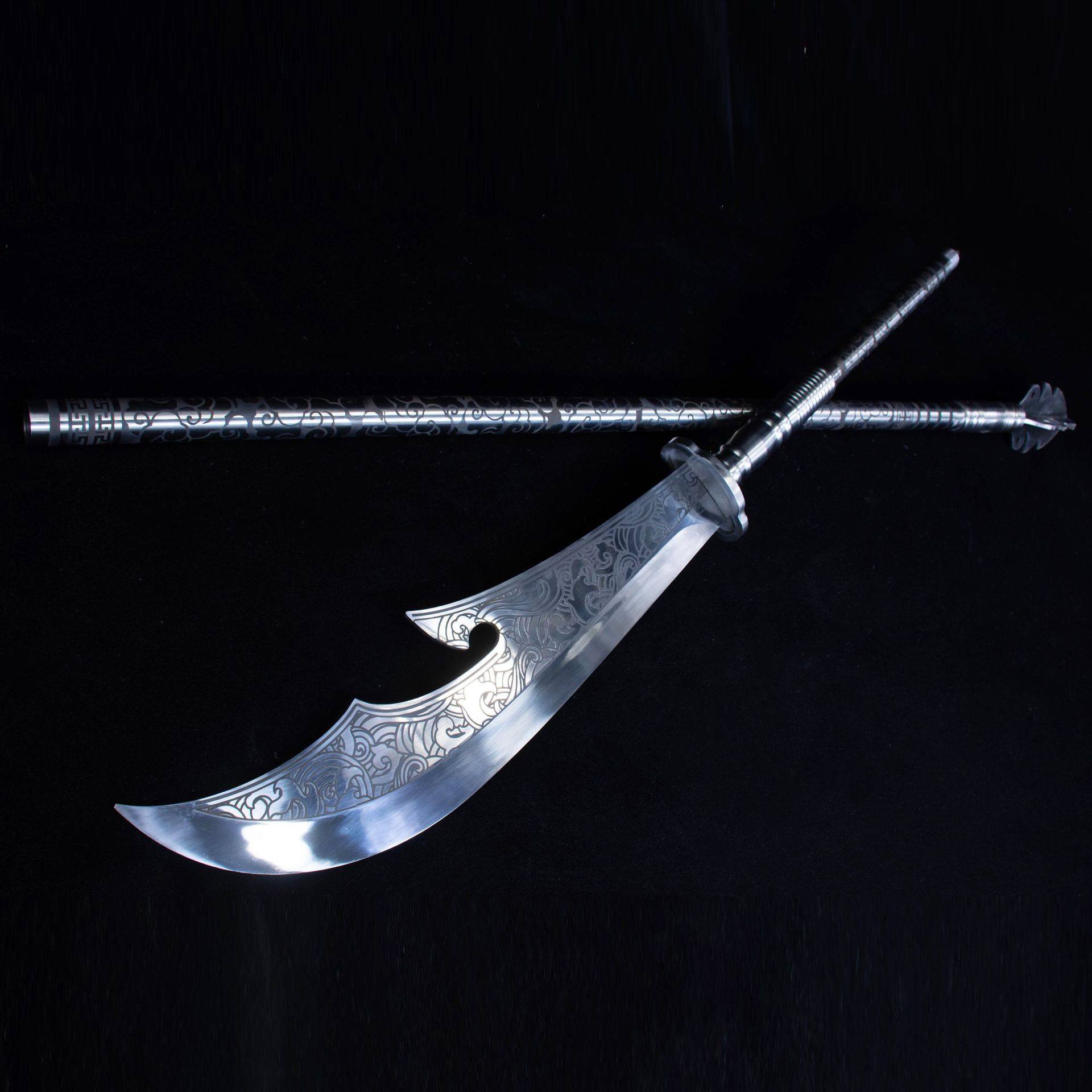 龙泉市刀剑不锈钢手工锻打青龙偃月关公双手长刀十八般兵器未开刃,特色手工艺,剑袋,淘宝优惠券,粉丝福利购,淘宝优惠卷