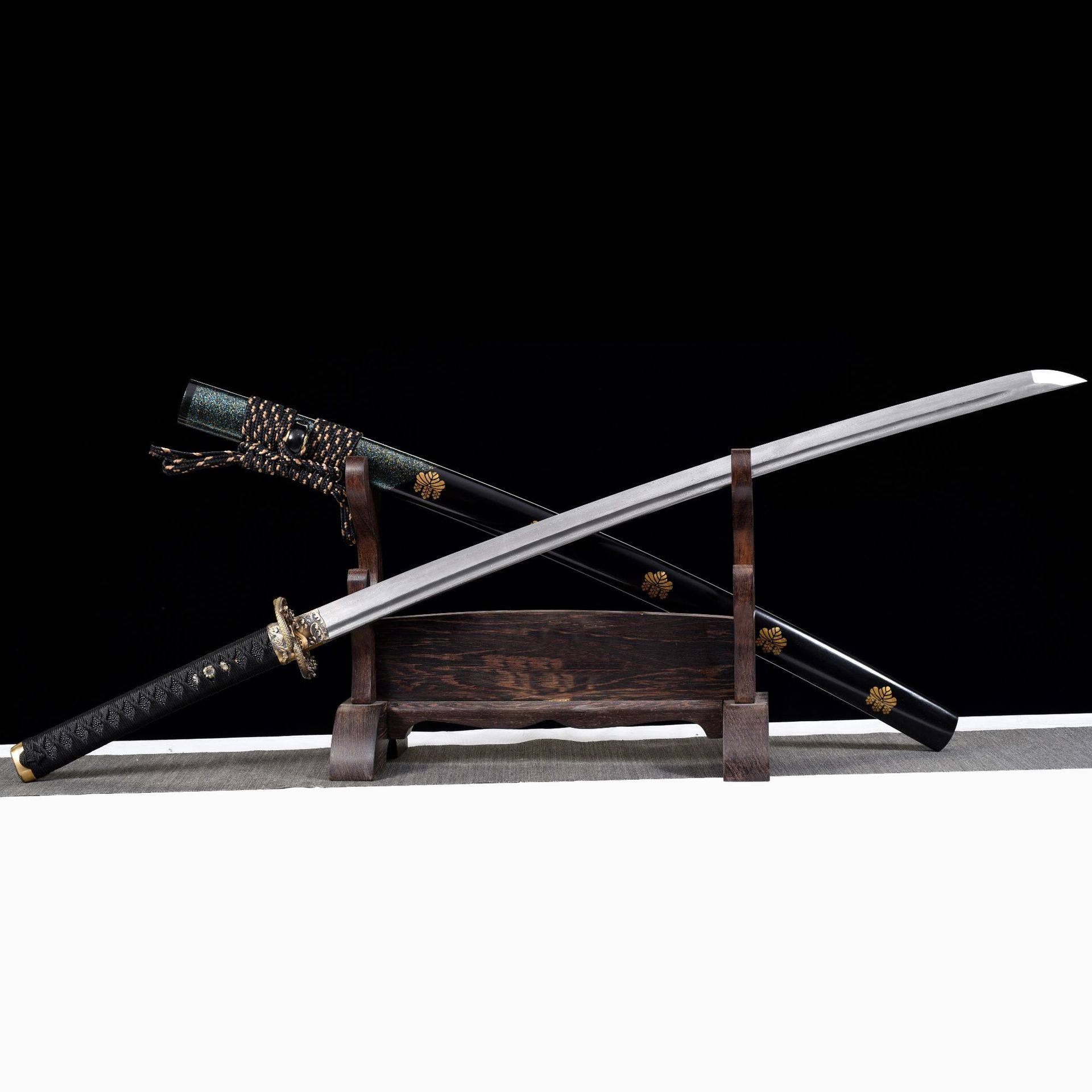 龙泉市刀剑手工锻打花纹钢一体日式指挥打刀防身冷兵器宝剑未开刃,特色手工艺,剑袋,淘宝优惠券,粉丝福利购,淘宝优惠卷