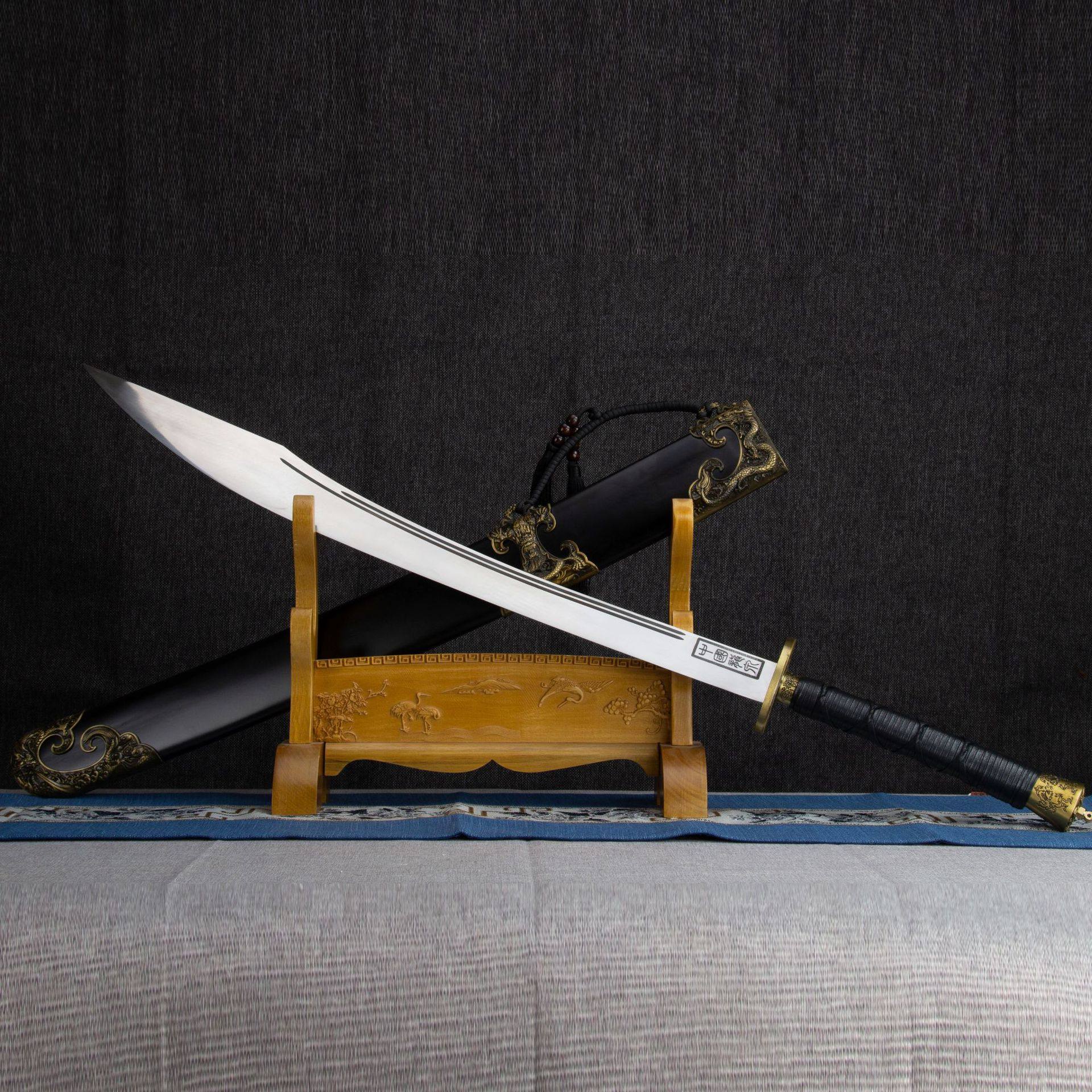 龙泉市刀剑手工锻打武术练习刀牛尾刀清腰刀绣春刀传统宝剑未开刃,特色手工艺,剑袋,淘宝优惠券,粉丝福利购,淘宝优惠卷