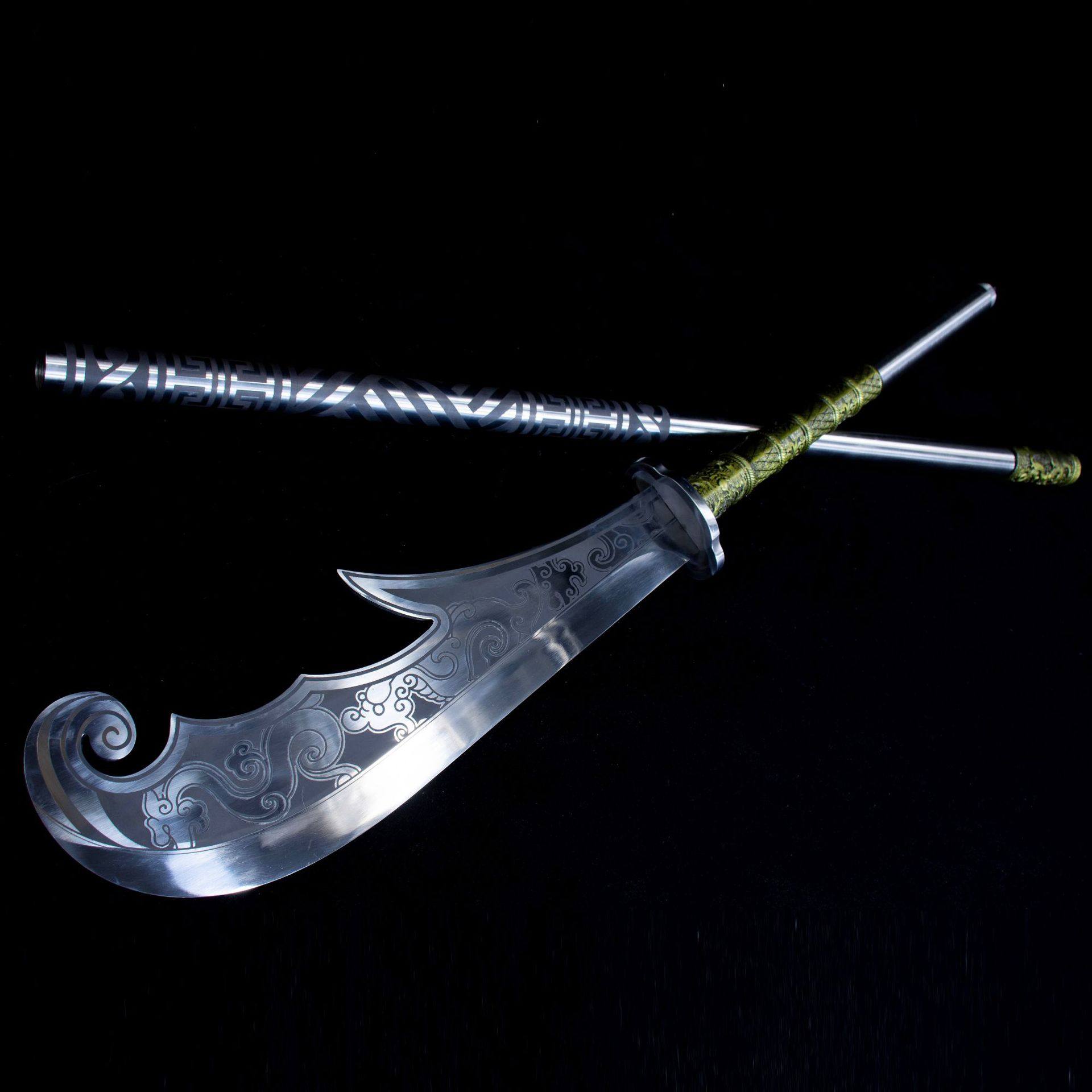 龙泉市刀剑不锈钢十八般兵器青龙偃月刀关公长刀影视硬宝剑未开刃,特色手工艺,剑袋,淘宝优惠券,粉丝福利购,淘宝优惠卷