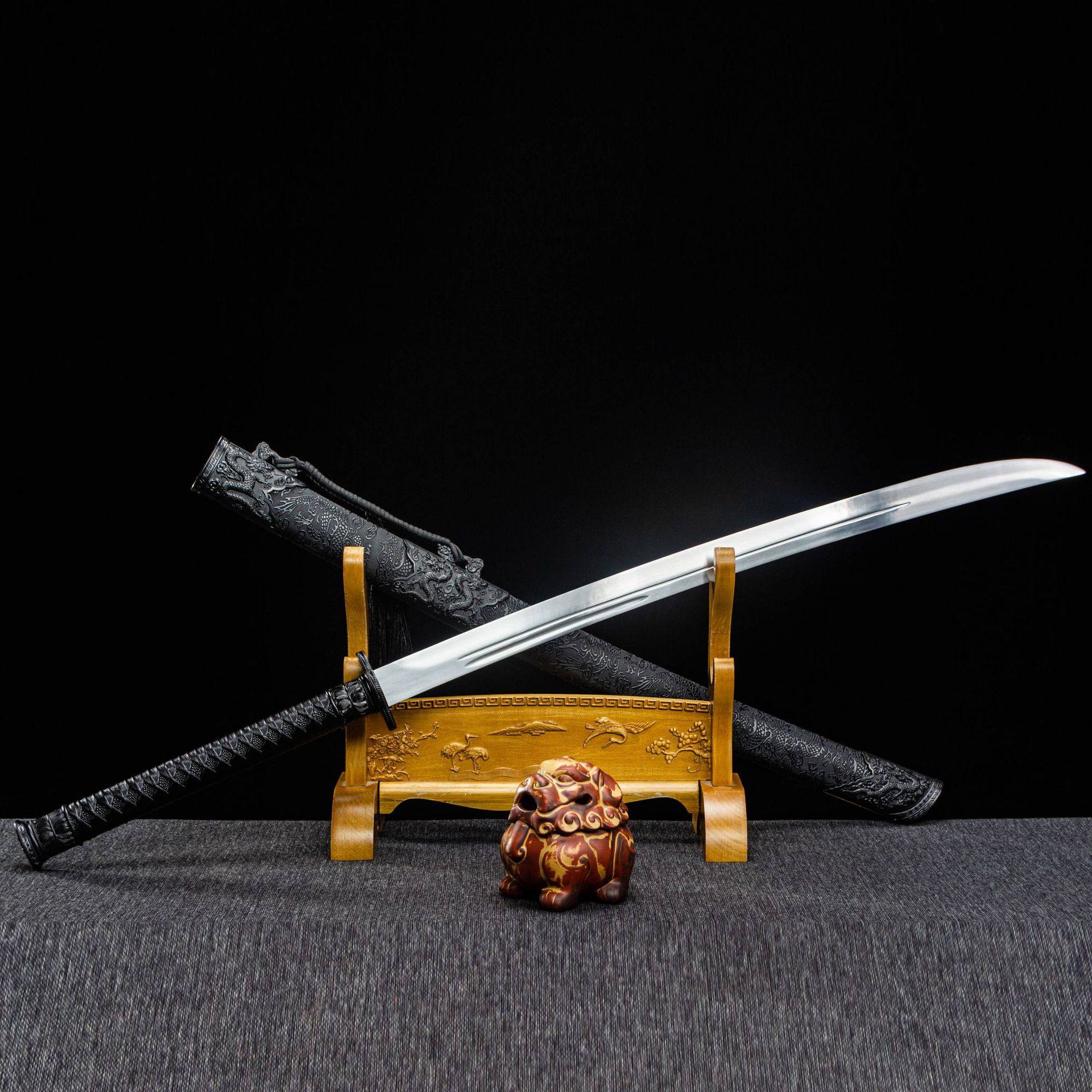 龙泉市刀剑手工锻打一体锦衣卫唐横刀高锰钢绣春刀传统宝剑未开刃,特色手工艺,剑袋,淘宝优惠券,粉丝福利购,淘宝优惠卷