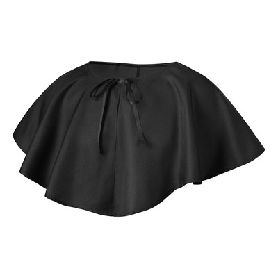 万圣节派对角色扮演纯色短款披风 中世纪哥特式圆领系带斗篷外套