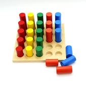 蒙台蒙特梭利专业版 儿童益智圆柱体阶梯幼儿园早教蒙氏感官类教具