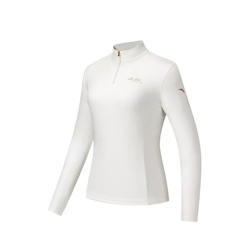 安踏训练女子轻暖绒长袖针织衫