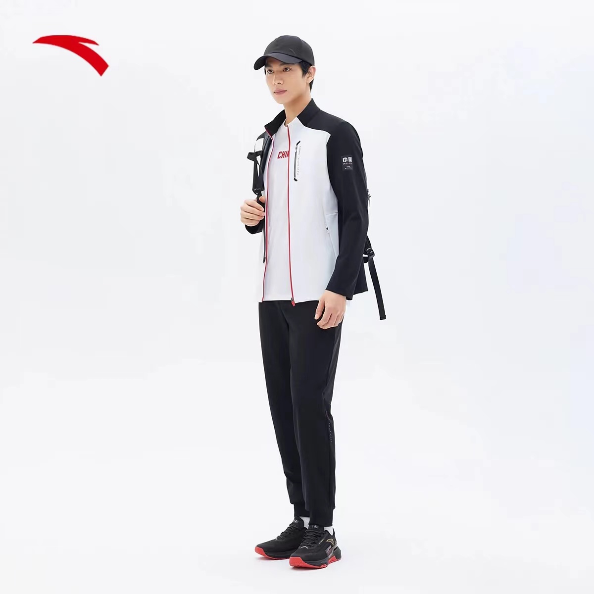 安踏针织运动外套长袖立领夹克