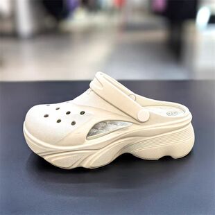 安踏萌爪洞洞鞋女鞋夏季透气厚底增高包头鞋凉鞋沙滩鞋122528531