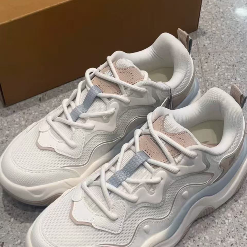 安踏珊瑚女子休闲鞋增高老爹鞋