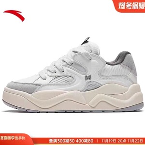 安踏小苍兰丨厚底面包鞋板鞋女冬季新款革面运动鞋女鞋122448036