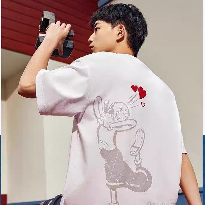 安踏×大力水手丨冰丝运动t恤男女款夏季短袖透气针织衫152428150