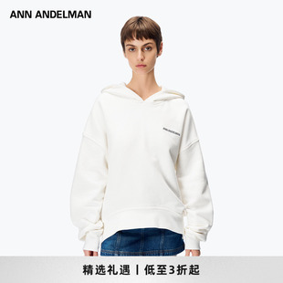 套头长袖 ANDELMAN官方直营灰色秋季 ANN 上衣连帽卫衣 精选6折