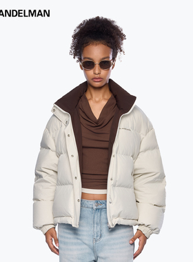 ANN ANDELMAN双面穿撞色羽绒服女秋冬白鸭绒短款超好看羽绒棉袄