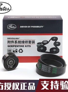 盖茨适用骐达阳光骊威玛驰轩逸1.5/1.6L发电机皮带套装K017PK1125
