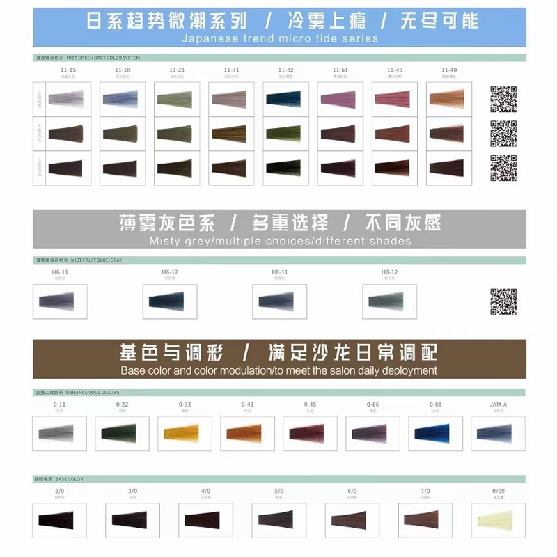 美发店专用盖白发染膏理发店微潮色多段色一步到位染发膏发廊专用