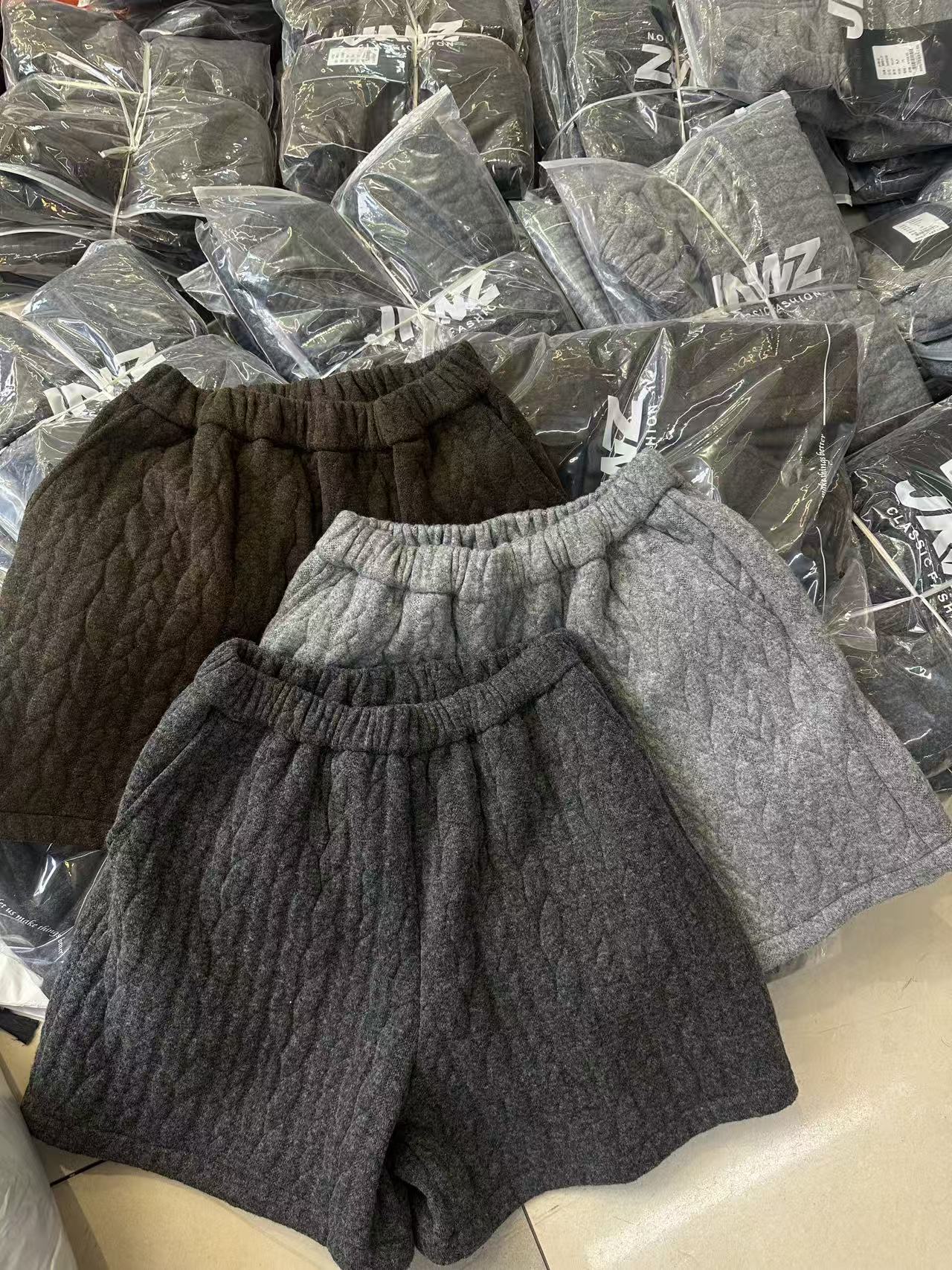 酒酿丸子正品2025韩系时髦感百搭高腰显瘦休闲裤宽松阔腿短裤靴裤