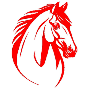 镂空不干胶十二生肖马金色玻璃车贴手机贴纸春节元旦马年剪纸窗花