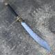 手工锻打九环大刀龙泉高锰钢一体抗战大刀牛尾刀武术道具未开刃