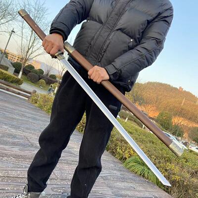 龙泉花纹钢一体锻唐横刀