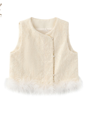 入艺883【Y I花前月下】24新秋冬流光金丝线小香风马甲-RY2430173