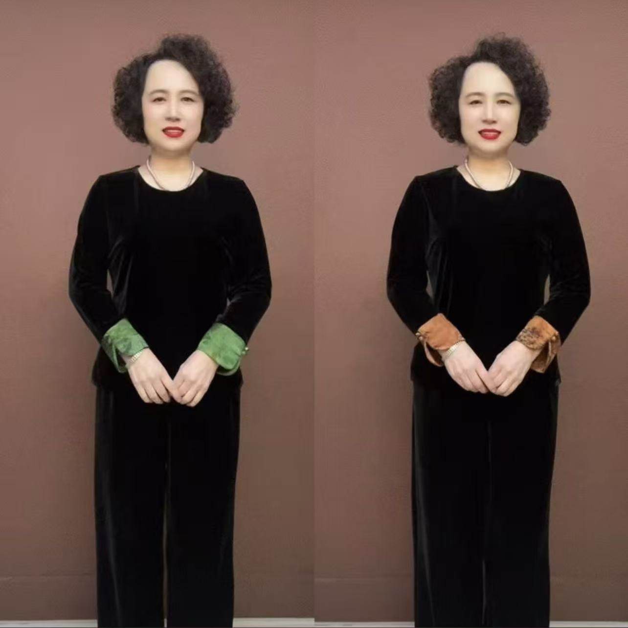 H-2新中式国风上衣中老年女装新款春季小衫洋气妈妈装丝绒打底衫,女装/女士精品,时尚套装,淘宝优惠券,粉丝福利购,淘宝优惠卷