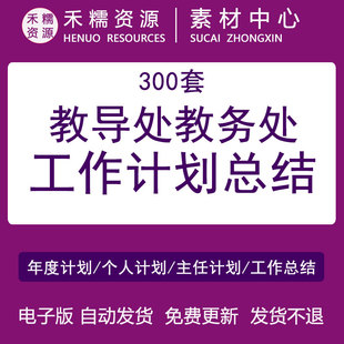 中小学教导处教务处工作计划总结学期计划学期总结主任计划总结