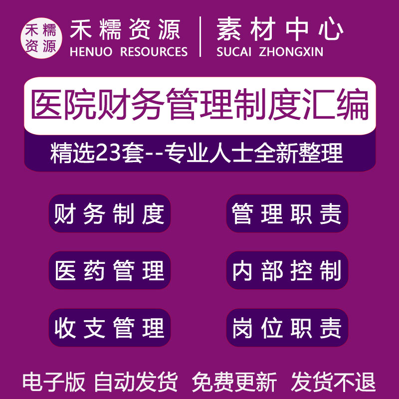 私立医院民营医院中心卫生院医保财务管理制度汇编及各岗位工作职