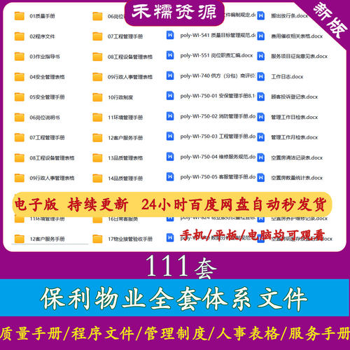 保利物业公司全套资料物业管理作业指导工程环境客户服务品质管理