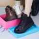 2025秋冬新款 女高帮休闲加绒短靴 全牛皮马丁靴女平跟厚底软皮单鞋