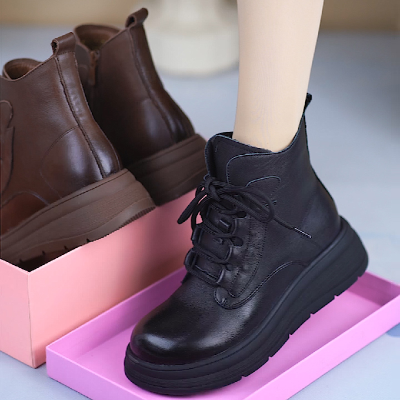 无注册马丁靴橡胶纯牛皮