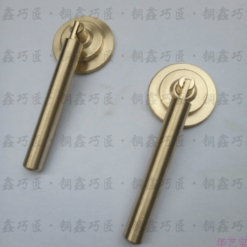 新品阅梨拉手【一对】 中式仿古家具 纯铜圆把手红木抽屉柜门拉手