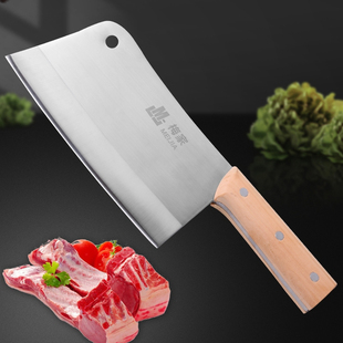 街头老梅薄刀加厚锻打砍骨刀一体斩骨刀不锈钢高硬度剁骨刀家用