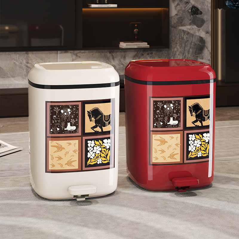 脚踏垃圾桶大容量家用客厅轻奢高档厨房高颜值带盖卧室踩踏卫生桶