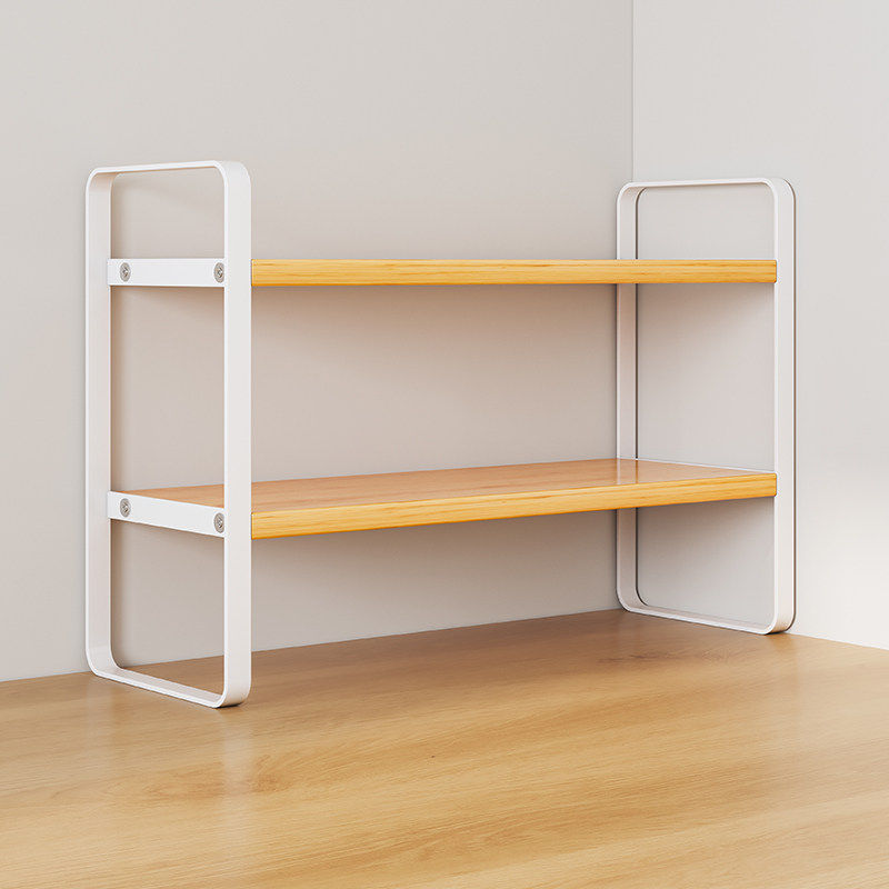 桌面置物架办公桌上书架工位收纳神器学生宿舍书桌多层整理小架子