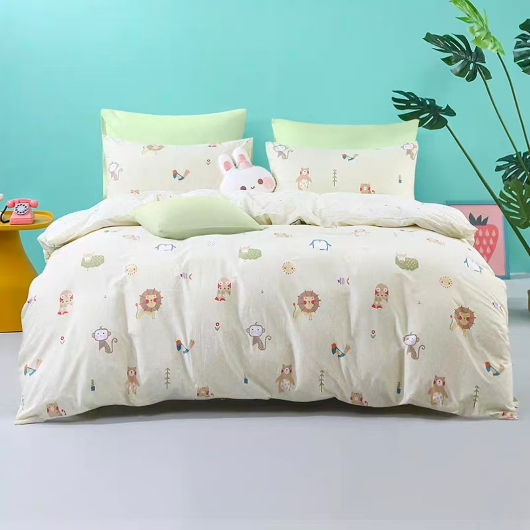 富安娜纯棉儿童学生卡通四件套