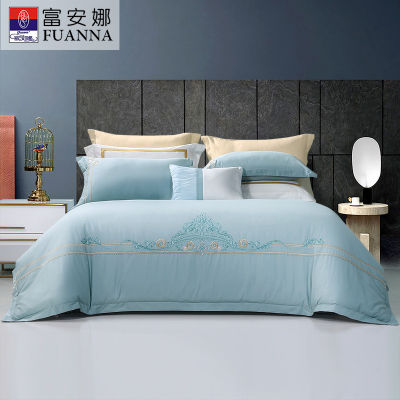 富安娜60支全棉新疆长绒棉四件套