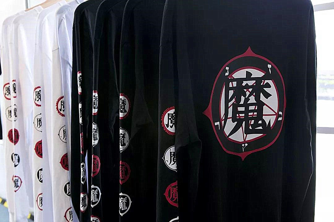 最爱陈冠希一只 猴子音乐节限定一念神魔宽松白色圆领长袖t恤tee