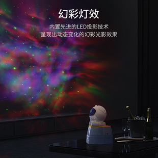 動(dòng)態(tài)星空燈星光投影儀宇航員臥室天花板星空頂氛圍燈床頭小夜燈