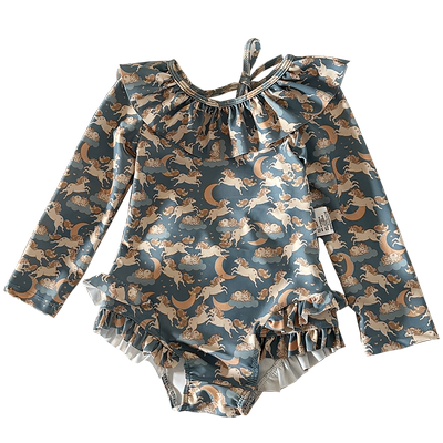 宝宝公主露背连体泳衣