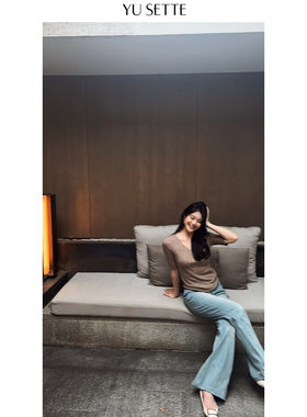 遇儿推荐【雨润青苔】气质显瘦时尚牛仔裤20250166