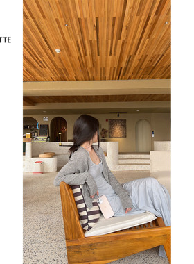 遇儿推荐【清冷卦～私服系列～】气质蓝色吊带连衣裙20250035