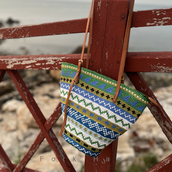 叉子手工头层皮布包编织材料