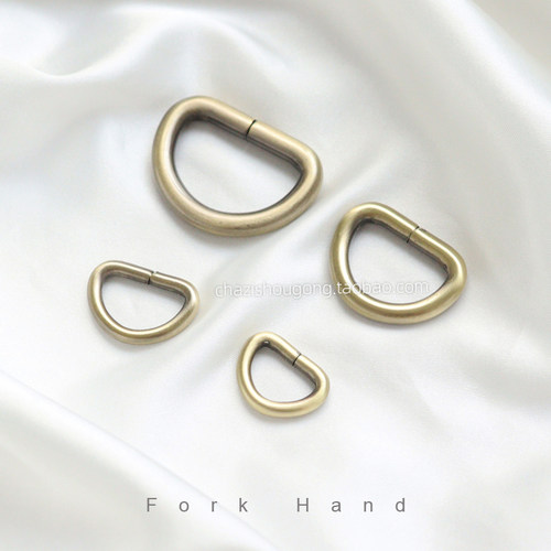 叉子diy手工牛皮拼布金属包包